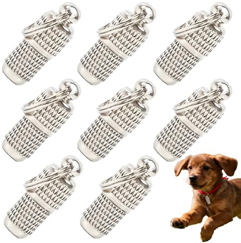 8 Stk Personalisierte Adressanhänger für Hunde Katzen Hund,Hundemarken,Hundehalsbandanhänger mit Schlüsselring,Wasserdichte Haustiere Zubehör kleine,Katzenhalsband mit Namen,Hundehalsband Cat collar