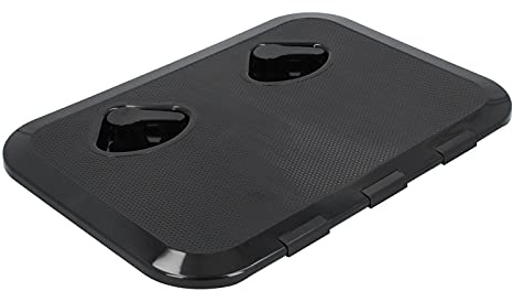 OVAQUIXI Escotilla de Acceso a Cubierta Cubierta de Inspección Resistente a los Rayos con Cerradura de 440 X 315 Mm para Uso Marino y Fácil Instalación (Black)