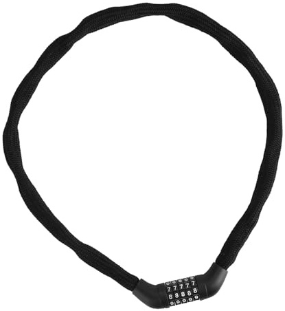 Cadena de 5 dígitos antirrobo portátil reajustable para bicicletas de montaña, scooters, motocicletas, bicicletas de seguridad para ciclismo al aire libre