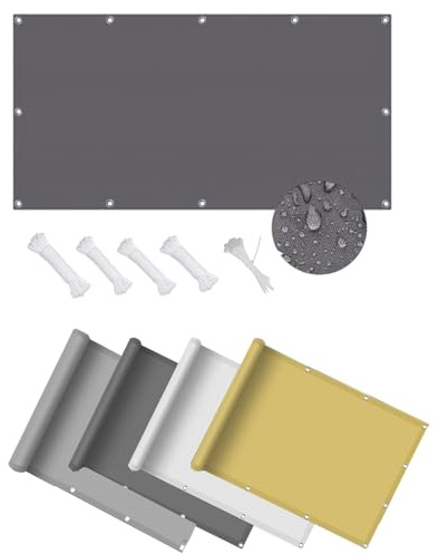 DSRDRFG Vela Ombreggiante Impermeabile Rettangolare 1.3x3.4M Tenda da Sole per Esterno, Telo parasole con Occhielli, Protezione UV al 95% per Giardino, Balcone, Serre, Terrazze, Antracite