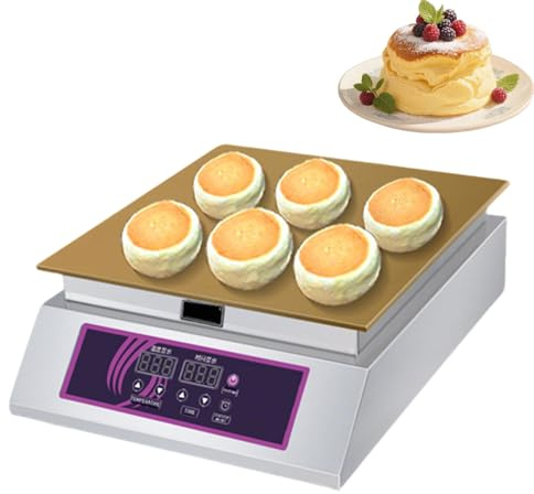 Commercial Waffle Pancake Maker with Digital Temperature Control for Breakfast and Dessert Shops