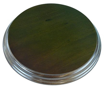 Greca - Piedistallo rotondo,verniciato, in diverse misure,in legno massiccio con finitura noce Diámetro 20 cms.