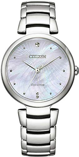 Citizen Damen Analog Eco-Drive Uhr mit Edelstahl Armband