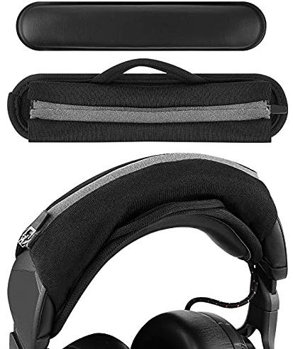 Geekria Große Haken und Schlaufe Kopfband Abdeckung + Stirnband Pad Set/Kopfband Schutz mit Reißverschluss/DIY Installation, kompatibel mit ATH, JBL, Razer, Sony, Sennheiser Kopfhörer