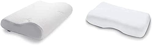 TEMPUR Original Schlafkissen, ergonomisches Nackenstützkissen für Seiten- und Rückenschläfer, Weiß, L (31 x 50 x 11,5/8,5 cm) Jersey-Bezug für SCHLAFKISSEN Millennium/Original S/M/L/XL weiß