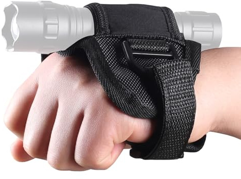 MiOYOOW Tauchtaschenlampen Handschuhe Outdoor Angelhandschuhe Verstellbarer taschenlampen Halter für 25–33 mm Taschenlampe Tauchlicht
