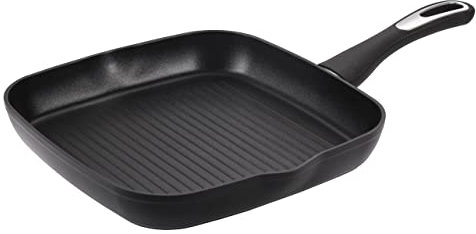 Royal Cuisine Forged Aluminium Grill Pan Non-Stick Griddle Pans Induction hob Large Frying Skillet for Fried Eggs Steak Meat Chicken Fish & Veg Frying Pot for Gas Campfire
