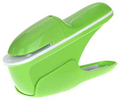 Stapler loser Hefter, Manuelle Hefter, Tragbarer Heft freier Hefter für Broschüren, Zeitungen, Flugblätter-Grün