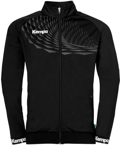 Kempa Wave 26 Poly Jacket Jacket Homme Garçon Sport Football Veste d'entraînement Veste légère sweat-shirt Homme, noir/anthracite, L