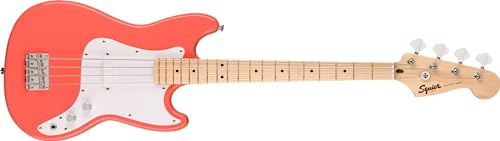 Squier Sonic Bronco Bass MN Tahitian Coral Electric Bass Guitar