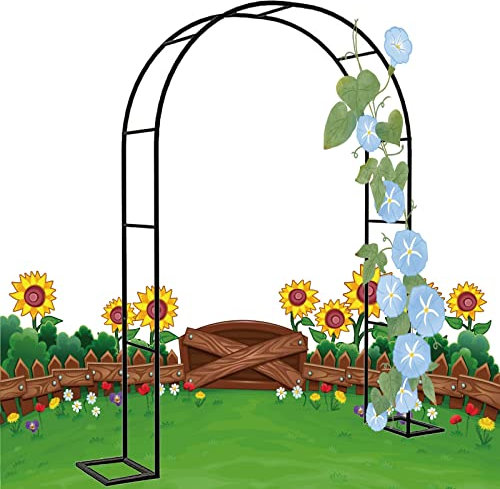 Gartenbogen Metall Rosenbogen 1.2M 1.4M 1.8M 2M 2.8M 3M 3.5M Breite Wetterbeständige Torbogen Für Kletterpflanzen Rankhilfe Rankgitter Rosengestell Garten Eingänge Dekoration Hochzeit Bögen ( Size : 1