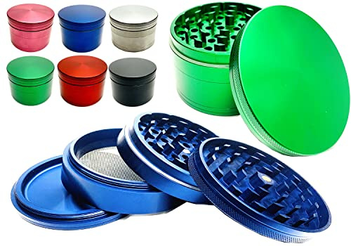 Fenny's Creations Rainbow Herb Grinder Aluminium Portable Herbal Magnetic Top Herb Spice Mills 60CM | Grinder Aluminium Portable | Spice Mini Crusher Mil (60cm)