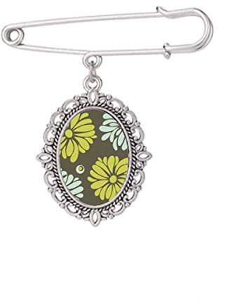 Brosche mit gelber Chrysanthemen-Blume, Anstecknadel, Anstecknadel, Kleid, Hemd, Schal, M
