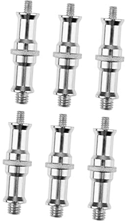 Gadpiparty 6 Stück Schraubadapter 1/4 Zoll 3/8 Zoll Aluminiumlegierung Silber für Lichtstative und Schirmständer Leicht zu Montieren