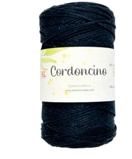 Cordoncino Mondial Cotone Rigenerato 100% (Nero - 723)