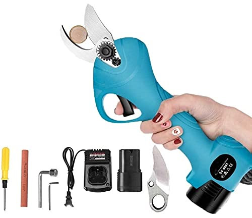 LIDDFAFA Cesoie Elettriche Professionali Troncarami Elettrico 16,8 V Batteria al Litio Ricaricabile Forbici per Rami Cesoia da Potatura 25 Mm Piccolo Regalo