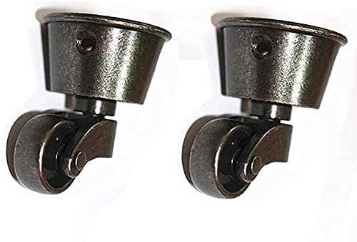 Ruedas Ruedas de Latón Macizo, Ruedas Giratorias para Muebles, Estilo de Taza Vintage, Ruedas de Carro, Ruedas Giratorias de 360 ​​​​Grados para Trabajo Pesado, para Muebles, Camas, Sillones-2pcs