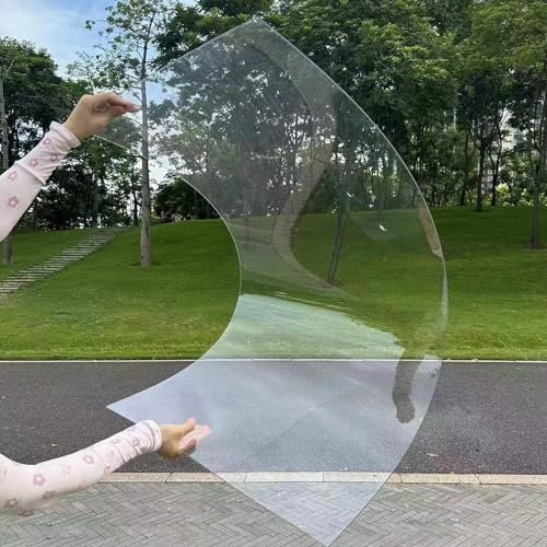 NIANXINN Polycarbonat Dachplatte,Transparente Acrylplatte,1,2mm Dick Transparent PC Platte,UV-beständig & Bruchsicher,Für Gewächshäuser,Frühbeet & Carport,Leicht zu Schneiden (80cm x 9,5m)