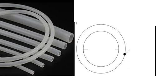 100 cm Innendurchmesser, 2–7 mm, transparenter Silikonschlauch, für Luftpumpen im Aquarium, durchsichtiges Silikonrohr, 7 x 10 mm, 100 cm