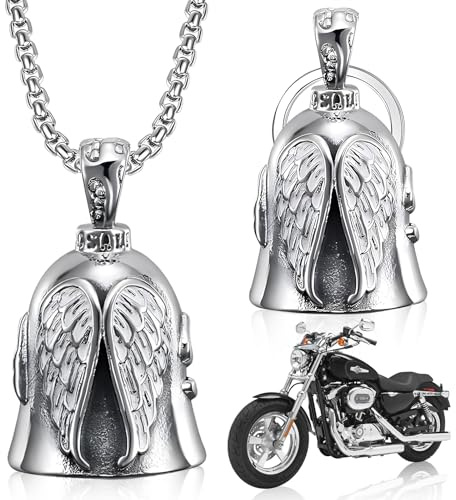 Sprießen 2 Pezzi Campanella Portafortuna Moto, Portachiavi Moto, Angelo Custode Campanella Accessori, Campanello Da Motociclista, Portafortuna Moto, Per Auto Elettriche, Moto, Biciclette