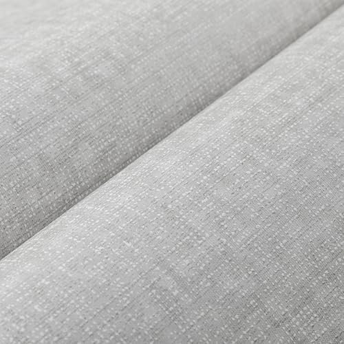 Beswitory Light Grey Linen Texture Wallpaper - Textured Linen Fabric Effect - Modern Wallpaper for Living Room, Bedroom, Hallway
