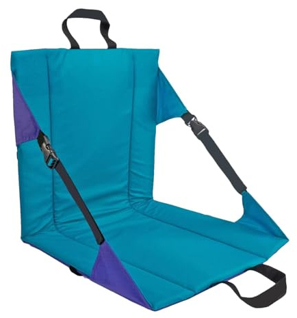 Tragbares Stadion-Sitzkissen, Bleacher-Kissen mit Rückenlehne, klappbarer Komfort-Stadionstuhl, tragbarer gepolsterter Sitz mit Netztasche für Auto, LKW, Flugzeug, Arbeit