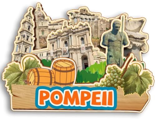 Pompeji Italien 3D-Kühlschrankmagnet aus Holz, Stadt, Reise, Souvenir, Kühlschrank-Aufkleber, Zuhause, Küche, Whiteboard-Dekoration