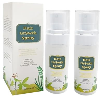 Natürliches Haarwuchsöl Spray: Rosmarin Serum Biotin Koffein Kopfhautpflege - Ausdünnung des Haarwuchses Verdickung für Frauen Männer 60ML (2)