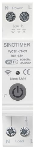 WiFi Leistungsschalter Hutschiene WiFi Smart Circuit Breaker Hutschiene Smart Meter 63A, Fernbedienung über APP