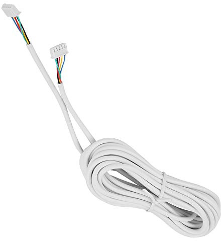5 Core 15m Flexible Copper Cable for Video Door Phone Intercom System, Copper Wire with PVC Insulation, Pre Connected Cable Connectors
