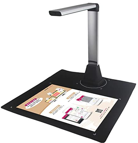 DLAZUM Scanner Q580 Livres et Documents Cim FAX, 5 mégapixels, Base Souple, Appareil Photo, Format de Capture A4, Logiciel en Anglais, pour Bureau, Appareil Photo de numérisation de docu