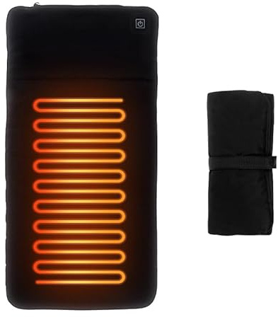 Portable Heated Seat Mat for Camping Park Stadium Office 3 Temperature Levels Heated Seat Cushion Fast USB Rechargeable Heating Seat Cushion Foldable and Lightweight