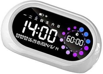 ZEPFJHE Réveil D'alarme Extra Fort avec Volumes Réglage De La Batterie Rechargeable 3 Timer D'alarmes pour Les Dormeurs Lourds Utilisez Un Réveil Rechargeable