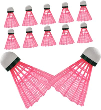 Milisten Lot de 12 Volants De Badminton en Plastique Coupe-Vent Haute Visibilité pour Entraînement Scolaire Et Jeux Extérieurs Sportifs