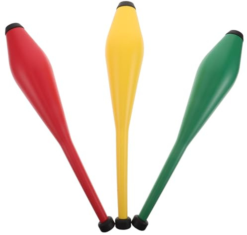 SUPVOX 3 pezzi Bastoncini da giocoleria per spettacoli teatrali per bambini, clave acrobatiche, giocattolo da circo, piccolo accessorio per l'allenamento dell'immaginazione per feste