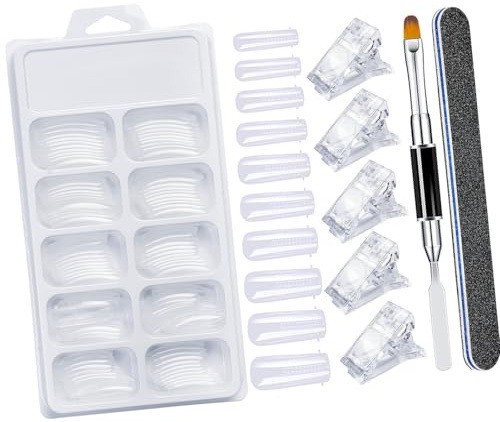 L'ensemble Complet De Nail Art Comprend Une Brosse À Gel Et Des Pointes En Forme Fer Cheval Un Outil Manucure Professionnel Pour Le Salon Ou La Maison Des Pinces Ongles En Acrylique.