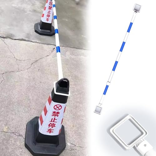 Vibeo Barres de Cônes de Circulation Barre de Liaison Routière Montée sur Cône, Poteaux de Barrières Rétractables pour Cônes de Signalisation, Barres de Cônes de Circulation(1pc)