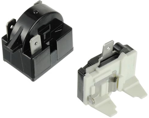 JAMHER 3 Pin 4.7 Ohm Starter Relè Compressore con 1/2HP Protezione di Sovraccarico, Compressore Starter Frigorifero Accessori per Frigorifero