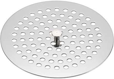 QUARKZMAN Tapa Redonda De Desagüe De Piso De 3.9 Pulgadas con Asa para Recoger Cabello En Acero Inoxidable