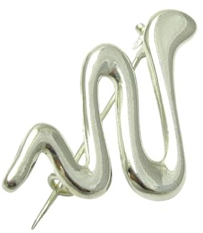 Sterling Silber Brosche Schlange massiv 925 Empress