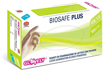 Guantes de látex con polvo, 100 piezas