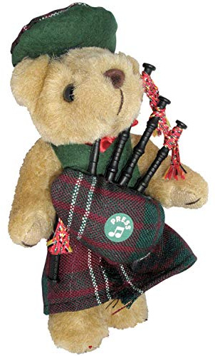 Musical Teddybär Crawford Clan Tartan Schottisches Geschenk, Hergestellt in Schottland