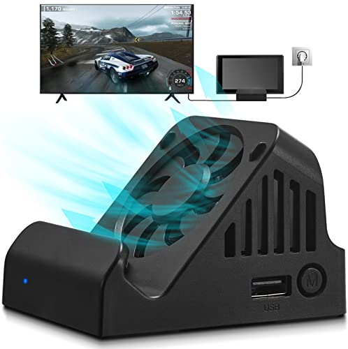 Docking station di commutazione, docking station per Nintendo Switch, ventola di raffreddamento adattatore HDMI 4K compatto, interruttore portatile, docking station USB 3.0