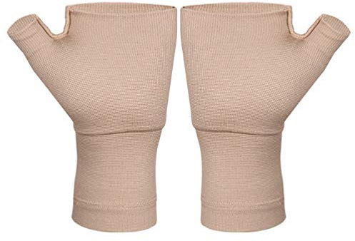 EXCEART Fingerless Pressure for Wrist and Thumb Support Arthritis Braces Carpal Tunnel Relief Breathable Hand for Sports and Daily Use Size L