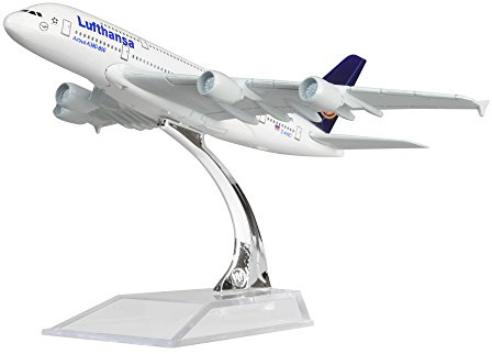 LESES formgjuten plan modell 1:400 skala Lufthansa A380 flygplansmodell för dekoration eller present