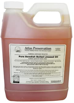 Atlas Preservation Pure Swedish Boiled Linseed Oil - 1 Quart
