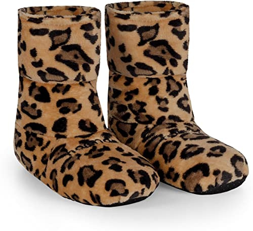 normani Hausschuhe für Ofen oder Mikrowelle mit Leinsamenfüllung Körnerpantoffeln Wärmehausschuhe Supersoft Stiefel
