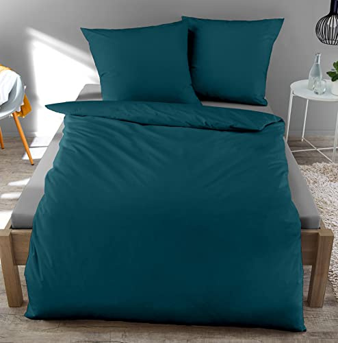 Dormisette Bettwäsche 135x200 Mako-Satin Made in Germany mit Reißverschluss***
