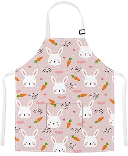 TRYTUTRY Kinderschürze mit verstellbarem Riemen, niedliche Kinderschürze mit Tasche für Kleinkind Kochen Malerei Backen Künstler