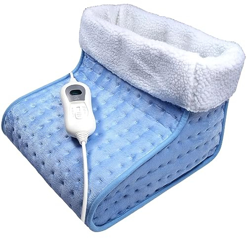 Syntrox Germany Atmungsaktiver Elektrischer Fußwärmer Wasilla, Fußheizung für den Winter,Hausschuhe Schuhe, beheizter Fußwärmer, Massagegerät, Heizung, 100 Watt, Fernbedienung, 3 Temperaturstufen